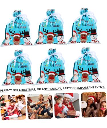 KOMBIUDA Santa Bags 6 Pcs Biscuit Drawstring Bag Candy Bags Xmas Goodie Bag Xmas Candy Pouch Child Christmas Bag - Buy Online on GoSupps.com
