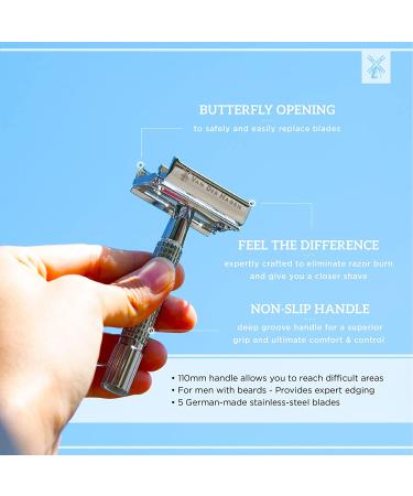 Van Der Hagen 110MM Gun Metal Safety Razor Kit - Smooth Shave Guarantee - Buy Online on GoSupps.com