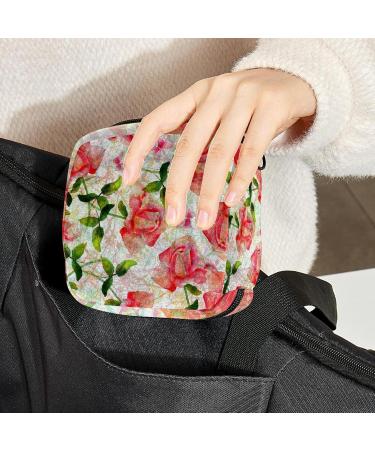 Menstrual Bag with Zipper for Women & Girls - Blooming Roses & Butterflies | Eco-Friendly & Stylish - Buy Online on GoSupps.com
