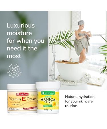 De La Cruz - Vitamin E Cream and Arnica Salve Bundle - Moisturizing Skin Care for Dry and Rough Skin - Buy Online on GoSupps.com