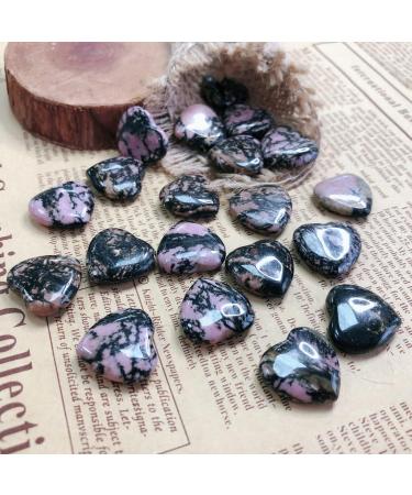 XIANNVXI 20 Pcs Blackline Redstone Crystal Heart Stones - Natural Healing Gemstones for Meditation and Energy Balancing - Reiki Crystal Gifts - Buy Online on GoSupps.com