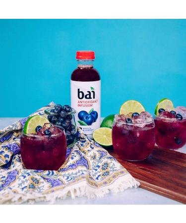 Bai Brasilia Blueberry Flavored Water - Antioxidant Infused, 18oz Bottles, 6 Count - Buy Online on GoSupps.com