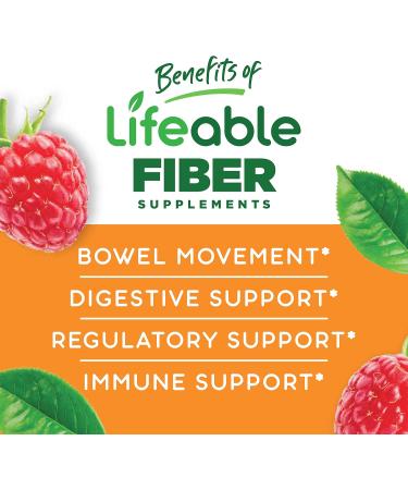 Lifeable Prebiotic Fiber 5g + Biotin Gummies Bundle - Great Tasting Vitamin Supplement Gluten Free GMO Free Chewable Gummy - Buy Online on GoSupps.com