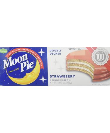 Original Moonpie Double Decker - 9ct. Assorted Flavors (Strawberry) Lemon,Strawberry
