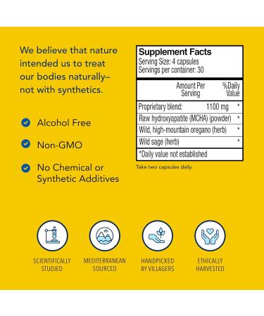 NORTH AMERICAN HERB & SPICE BoneActiv - 120 Capsules - Bone & Joint Support - MCHA Sage Rosemary Oreganol P73 Oregano Oil - Non-GMO - 30 Servings - Buy Online on GoSupps.com