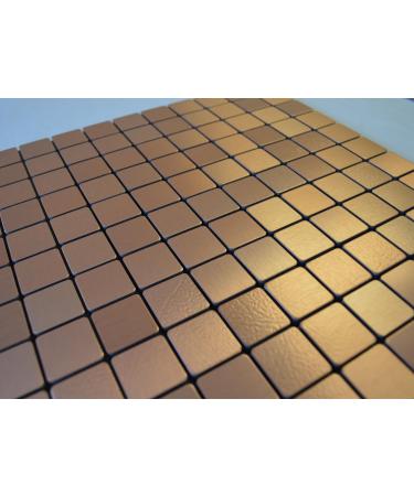FLEXIPIXTILE 4-Piece Aluminum Mosaic Tile Peel & Stick Backsplash Accent Wall Old Kettle Pack of 4 - Buy Online on GoSupps.com