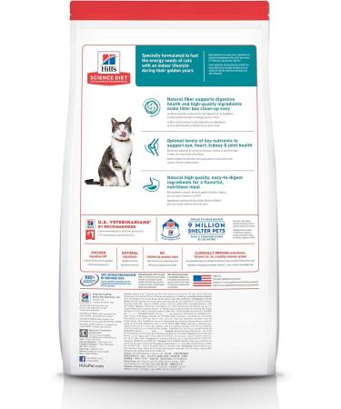Hill's Science Diet Adult 11+ Chicken Recipe Dry Cat Food | Adult Urinary & Hairball Control Wet Food Bundle 3.17 kg (Pack of 1) Adult 11++ Cat Food - Buy Online on GoSupps.com