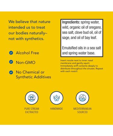 North American Herb & Spice SinuOrega - 2 fl oz (Pack of 2) All-Natural Nasal Spray with Oregano Oil & Sage for Healthy Sinus Support - Non-GMO - Buy Online on GoSupps.com