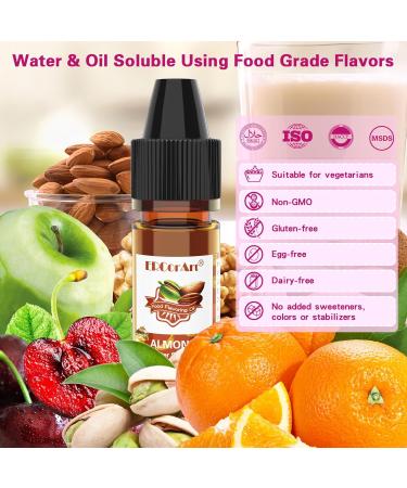 Food Flavoring Oil - Concentrated Candy Flavors 6 Liquid Lip Gloss Flavoring Oil Almond Butter Pecan Pistachio Flavor Oil for Baking Cooking Slime Making Drinks Water & Oil Soluble - 0.25 Fl Oz - Buy Online on GoSupps.com