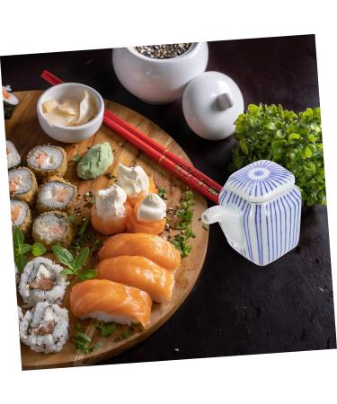 OUNONA 4pcs Ceramic Soy Sauce Pot Soy Sauce Canister Ceramic Oil Dispenser Vinegar Dispenser Bottle Ceramic Soy Pourer Ceramic Soy Sauce Bottle Churrera With Handle Seasoning Ceramics 8X7.5X5CMx4pcs Bluex4pcs - Buy Online on GoSupps.com