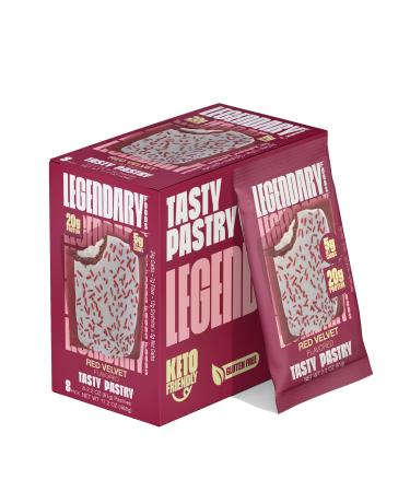 Legendary Foods 20 gr Protein Bar Alternative Tasty Pastry | Low Carb gluten free | Keto Friendly | No Sugar Added | High Protein Snacks | On-The-Go Breakfast | Keto Food - Red Velvet (8-Pack) 2.2 Ounce (Pack of 8)