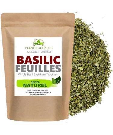 Sun-Dried Basil Leaves 100% Natural - Resealable Biodegradable Fresh Bag (50G)