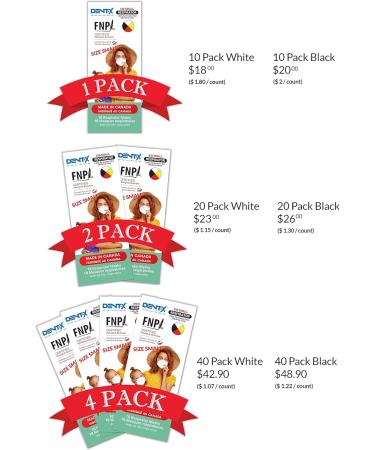 Canadian Made FN-510 Respirator Mask With EARLOOP 4-Pack (KIDS Black) - Buy Online on GoSupps.com