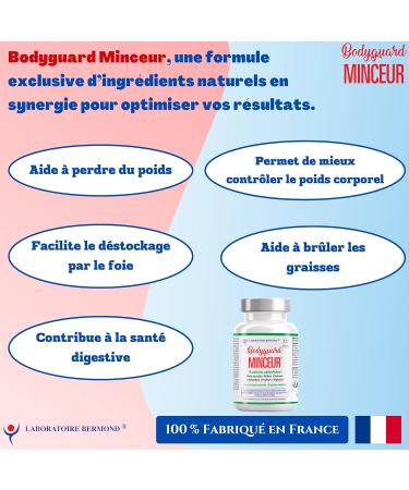 Fat Burner - Slimming Weight Loss Men Women 6 Actions - Made in France - Economical for 30 Days - Drainer - Probiotics - Natural Dietary Supplement - Vegan Vegetable Capsules - Buy Online on GoSupps.com