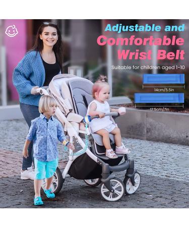 Zooawa Toddler Leash 2Pack  Toddler Kids Harness Anti Lost Wrist Link with Magnetic Lock  Reflective Safety Baby Child Walking Hook and Loop Wristband Leash for 3 Years Old Boys Girls  Blue+Pink - Buy Online on GoSupps.com