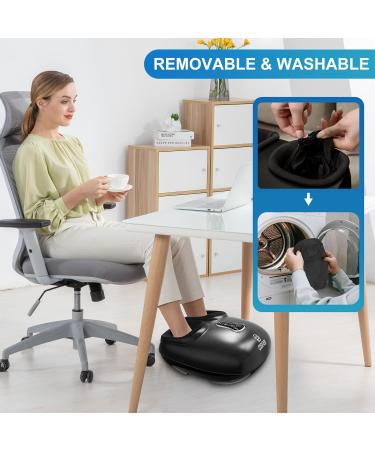 Comfier Foot Massage Device with Heat & Vibration - Shiatsu Massager for Plantar Fasciitis Relief | Up to Shoe Size 47 | Perfect Gift in Black - Buy Online on GoSupps.com