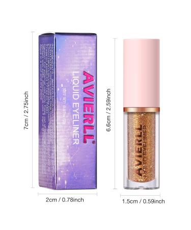 10 Colors Liquid Glitter Eyeshadow | Long Lasting Shimmer Quick-Drying & Waterproof | Multi-Dimensional Eye Makeup - Twilight Quicksand (07 - Buy Online on GoSupps.com