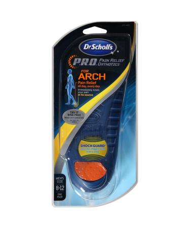 Dr. Scholl's P.R.O. Pain Relief Orthotics for Arch- Men's  Size 8-12 old version