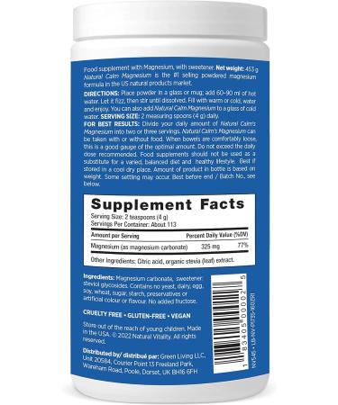 Natural Calm The Anti-Stress Drink Original (non aromatis ) - Calm N.Om gas 453g - Buy Online on GoSupps.com