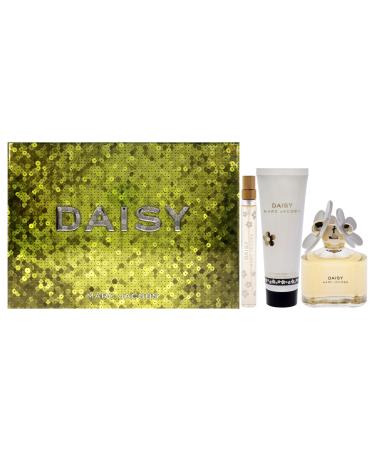 Marc Jacobs Daisy for Women - 3 Pc Gift Set 3.3oz EDT Spray 0.33oz EDT Spray 2.5oz Body Lotion 2.04 Ounce (Pack of 3)
