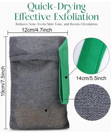 Phogary 6-Pack Exfoliating Soap Bags | Nylon Soap Pouches for Solid & Liquid Soap | Premium Quick-Dry Shower Accessories (Gray Black) - Buy Online on GoSupps.com