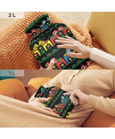 Swedish Dala Horse Hot Water Bottle & Cover - 1L BPA-Free Pain Relief Bag for Headaches Neck & Shoulders - Buy Online on GoSupps.com