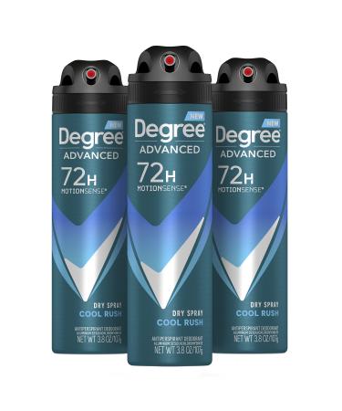 Degree Men Antiperspirant Deodorant Dry Spray Cool Rush Deodorant for Men With MotionSense Technology, 3.8 Ounce (Pack of 3) - Buy Online on GoSupps.com