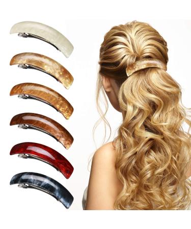 6 Pieces Hair Barrettes for Women Hair Clips Womens Hair Accessories Large  French Hair Pin Retro