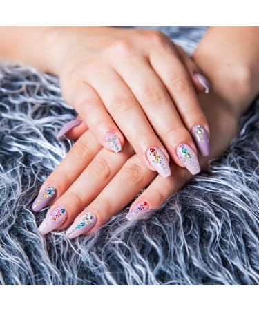 9000-Piece Nail Art Rhinestones Set - Colorful Crystal Gems with Picker & Tweezers | Mixed Sizes for Nail Design - Buy Online on GoSupps.com