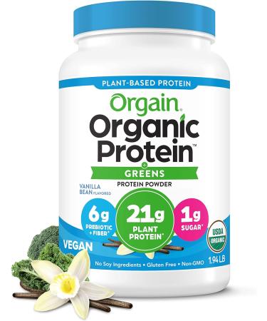 Orgain Organic Plant Based Canadian Protein Powder Creamy Chocolate Fudge - Vegan Lactose Free & Protein & Greens Vanilla Bean 2.0 Ib - Buy Online on GoSupps.com