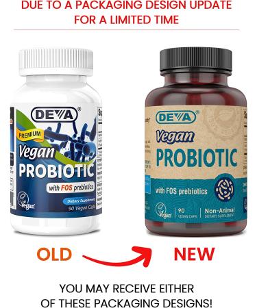 Deva Vegan Probiotic with FOS Prebiotic - 90 Vegan Capsules for Digestive Health - Buy Online on GoSupps.com