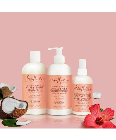 SheaMoisture Coconut & Hibiscus Curly Hair Care Set - Moisturizing Shampoo Conditioner & Curl Shine Mist | International Shipping Available - Buy Online on GoSupps.com