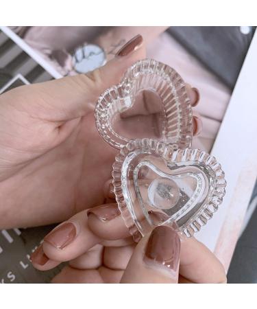 Kalolary Heart Dappen Bowl - 2pcs Clear Glass Nail Art Cups for Acrylic Liquid & Powder Styling - Buy Online on GoSupps.com