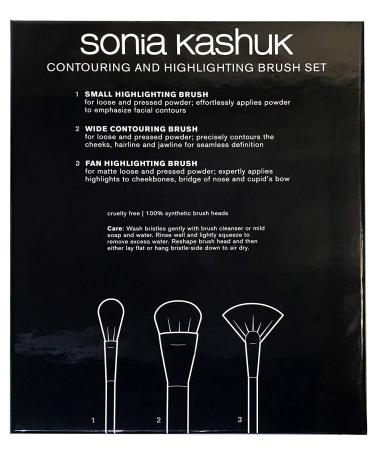 Sonia Kashuk Professional Collection Contouring and Highlighting Brush Set - 3 Brushes - Black Gold - Buy Online on GoSupps.com