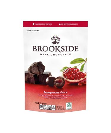 BROOKSIDE Dark Chocolate Pomegranate Flavored Centers Snacking Chocolate, Gluten Free, 21 oz Bag
