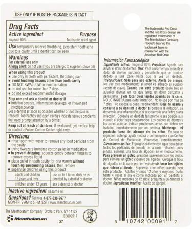 Red Cross Toothache Complete Medication Kit 0.12 oz - Pack of 3 - Fast Relief for Toothache - Buy Online on GoSupps.com