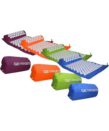 Acupressure Mat for Pain Relief & Relaxation | Set with Nail Mat & Carrying Bag - Blue | Perfect for Men & Women - Buy Online on GoSupps.com