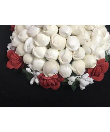 GadinFashion Paper Bun Juda Maker Flower Gajra Hair Accessories for Women and Girls - Wedding Red (Multicolor) - Pack of 2 - Buy Online on GoSupps.com