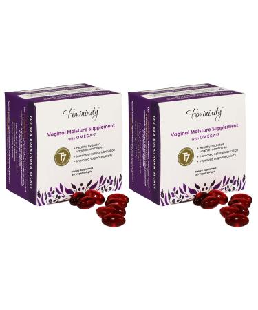 sibu Restore Femininity - Natural Omega-7 Feminine Moisture Supplement, 60 ct (2 pack)