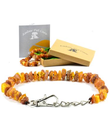 Amberpetcare amber chain for dogs and cats/amber neck band for dog and cat/amber against ticks/from raw Baltic amber (50-55)