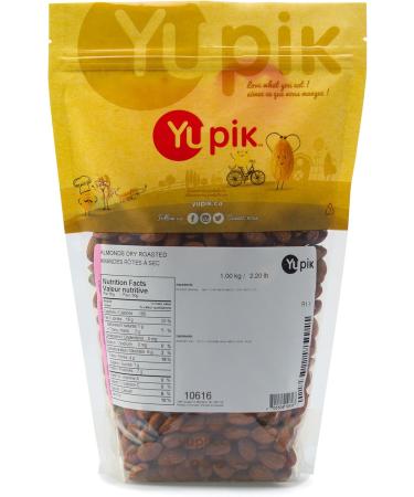 Yupik Dry Roasted Almonds 1 kg 6 Count Gluten-Free Vegan Kosher Whole Nuts Lightly Roasted Oil-Free Unsalted Crunchy Almonds Healthy Snacks 6 kg - Buy Online on GoSupps.com