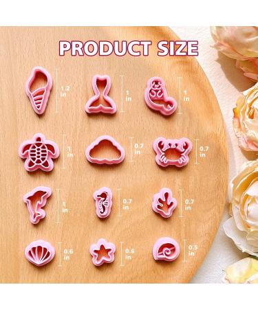 Ocean Polymer Clay Cutters - 12 Sea Life Shapes for Jewelry Making | Coastal Earring Cutters for DIY Polymer Clay Crafts - Buy Online on GoSupps.com
