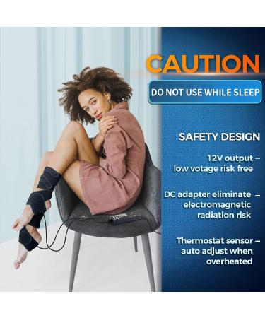 Sticro Set of 2 Long Heating Pads for Pain Relief - Ideal for Hands, Arms, Ankles, Knees - Heated Wrap for Elbow, Carpal Tunnel, Arthritis, Plantar Fasciitis - Black - Buy Online on GoSupps.com