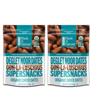 Made in Nature Organic Dried Deglet Noor Dates Ooh-La-Luscious Supernacks 8 oz (227 g)