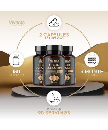 NovaSOL Liquid Curcumin Capsules - 1000mg per Serving - 90 Daily Servings - 180 Capsules - Enhanced Bioavailability - Turmeric Extract - Buy Online on GoSupps.com