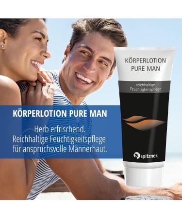 Spitzner Pure Man Body Lotion 200ml | Nourishing & Skin-Friendly Vegan Care for Normal Skin - Buy Online on GoSupps.com