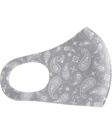 Komonee Paisley Washable Reusable Face Mask - Grey | Dustproof Cloth Mouth Cover for Men Women | Indoor Outdoor Cycling Ski Protection - Buy Online on GoSupps.com