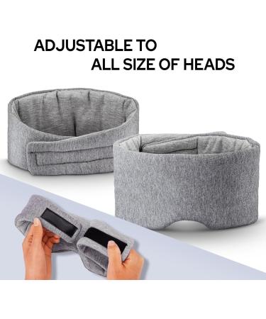 100% Handmade Cotton Sleep Mask - Adjustable Blackout Eye Mask for Side Sleepers | Soft Cooling Covers for Men & Women | Perfect for All Head Sizes - Gray - Buy Online on GoSupps.com
