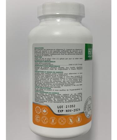 Benemax Vitamin D3 2500 IU For Healthy Bones Teeth and Helps Prevent Vitamin D Deficiency Plant Based & Vegan 180 Day Supply - Buy Online on GoSupps.com