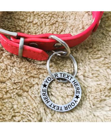 Dog Tags for Pets Puppy Cat Personalised Hollow Tag for Dogs Cats Stainless Steel ID Tag for Puppy Cats Engraved Dog Collar Tag with Any Text (Silver L) Silver Large - Buy Online on GoSupps.com